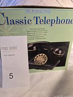 Box of Memory Lane Classic Telephone showing product features and vintage design.