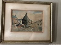 Full view of the framed watercolour painting showing overall size and image details.