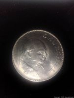 Obverse of the coin showing Winston Churchill's profile with inscription 'CHURCHILL'.