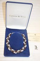 Camrose & Kross reproduction beaded necklace in blue velvet presentation box accompanied by Certificate of Authenticity and lot number card