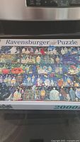 Top view of the Ravensburger puzzle box featuring the full illustration on the front and '2000 pieces' indicated