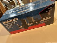 Mastercraft woodworking vise box showing product branding and size (7 inch jaws)