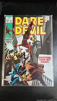 Front cover of Daredevil comic book issue #47 showing Daredevil and characters on staircase, tagged December and priced 12 cents.