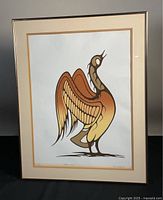 Full view of framed artwork showing the entire Canada Goose print and matting with frame.