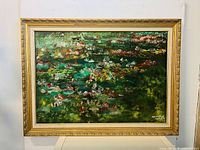 Full frontal view of the painting in its carved gilt wood frame