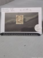 Canadian 1872 6 cent yellow-brown Small Queen Victoria postage stamp, postally used, Scott Catalog #39