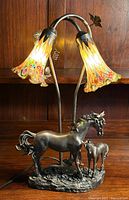 Full view of the lamp illuminated