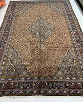 Full view of entire rug laid flat on floor