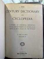 Title page of The Century Dictionary and Cyclopedia Volume IV showing publisher and publication date.