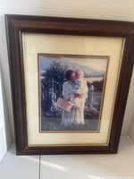 Front view of framed print showing frame colour, matting, and artwork