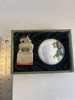 Stone chop and porcelain ink pot in presentation box