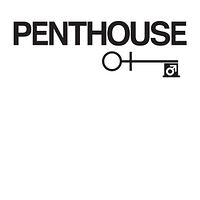 Photo of a blank white magazine cover with the Penthouse logo centered at top with male and female gender symbols below.