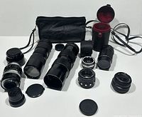 Overview of all lenses, cases and accessories