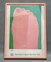 Full front view of framed poster showing overall design and condition