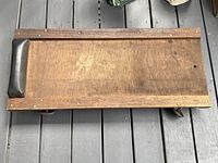 top view of wooden creeper with headrest