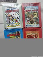 Four Jaymar puzzle boxes featuring vintage Walt Disney Mickey Mouse movie poster designs. Brand new sealed condition with shrink wrap visible.