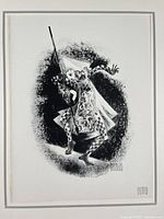 Print alone secured to surface; shows full image of dancing figure.