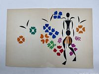 Open centrefold view of full lithograph laid flat