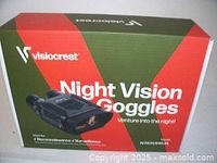 Box of Visiocrest Night Vision Goggles front view with model and brand visible.