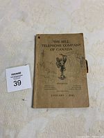 Front cover of 1941 Bell Telephone Company of Canada directory with visible wear, pencil markings, and creases.