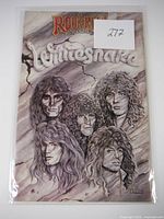 Cover of Whitesnake comic showing illustrated band members and title.