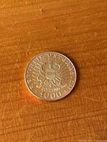 Obverse showing Austrian coat of arms and denomination