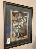 Full view of the framed print on wall