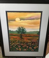 Framed giclee print 'Heaven' showing the full artwork within the black frame and white matting.