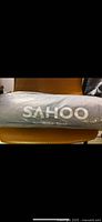 Gray Sahoo Bike Tent carry bag with printed branding.