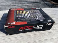 Box packaging of the Akai APC40 controller showing branding and product image