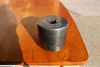 Top view of the heavy duty wheel bearing nut socket showing square drive opening.