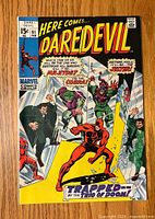 Front cover of Daredevil #61 comic book showing Daredevil and villains Mr. Hyde, Jester, and Bombshell, dated February, priced 15¢.