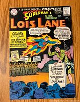 Front cover of the comic book 'Superman's Girl Friend Lois Lane' issue #62 showing Superman and Lois Lane with election campaign theme.