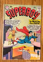 Front cover of Superboy #81 comic book, showing vibrant colors and characters.