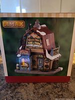 Front view of Lemax Spruce Hills Tree Farm boxed collectible