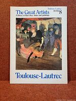 Front cover of The Great Artists Book 8 Toulouse-Lautrec, showing a colorful period painting artwork.