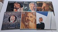 Front covers of six Kenny Rogers LP records arranged in two rows of three.