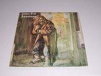 Front cover of Jethro Tull Aqualung LP showing illustrated man in ragged clothes and title text