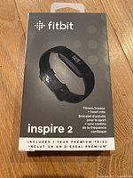 Front of Fitbit Inspire 2 box showing product image and branding.