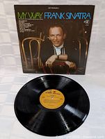 Front cover of Frank Sinatra My Way vinyl LP record featuring artist photo and album title.