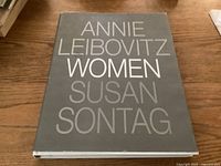 Front cover of hardcover photography book titled 'Women' by Annie Leibovitz with text by Susan Sontag.