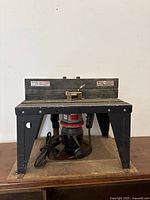 Full view of router mounted in table