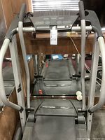 Front view of the Pro-form 345S Crosswalk treadmill showing control panel and running belt