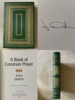 Composite of front cover, title page, spine and Joan Didion signature