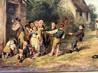 Detail view of children playing in cottage setting