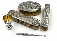 Overview of five-piece set on white background