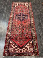 Full view of the runner rug laid out on floor