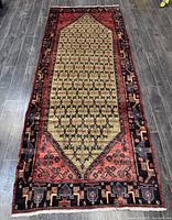 Overhead view of full rug laid flat