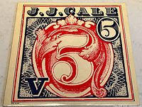 Front cover of J.J. Cale '5' album showing ornate number '5' graphic and artist/name text.