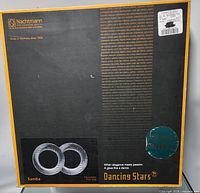 Box showing Nachtmann brand, Samba series large plates set of 2, Dancing Stars line, made in Germany.
